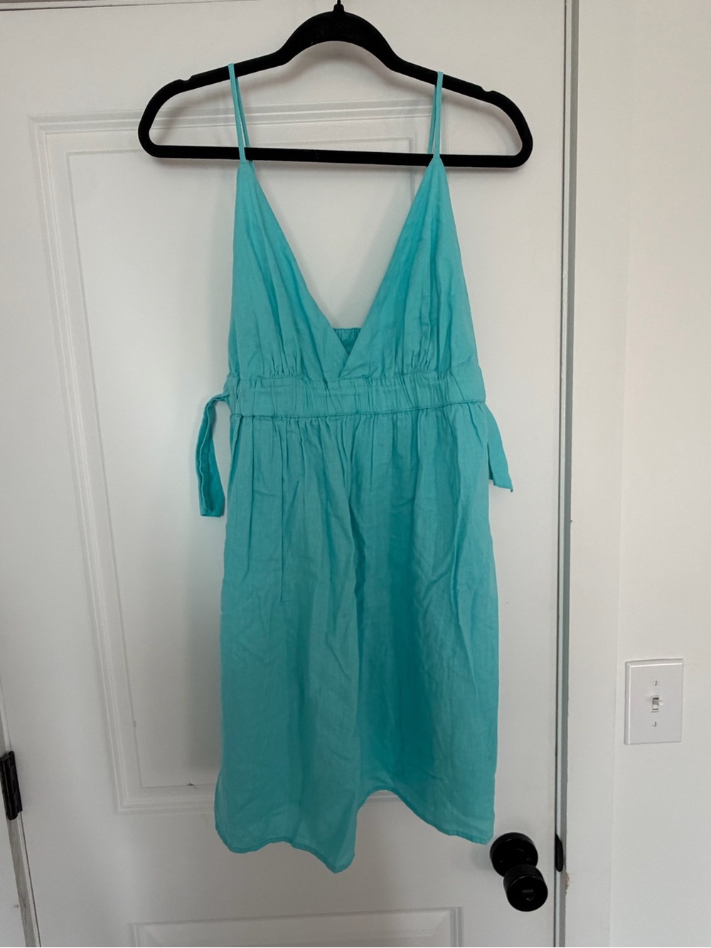 American Eagle Outfitters Turquoise Spaghetti Strap Sundress